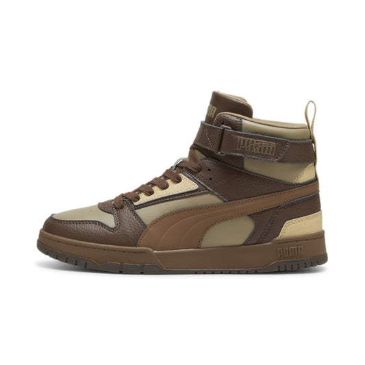 Ανδρικά Sneakers Puma RBD Παιχνίδι Lthr υψηλό για καφέ αστράγαλο (397470-02)