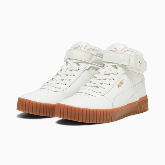 Χειμερινά παπούτσια Πούμα Καρίνα 2.0 MID WTR sneakers με υψηλό επάνω ζεστό λευκό (385852-05)
