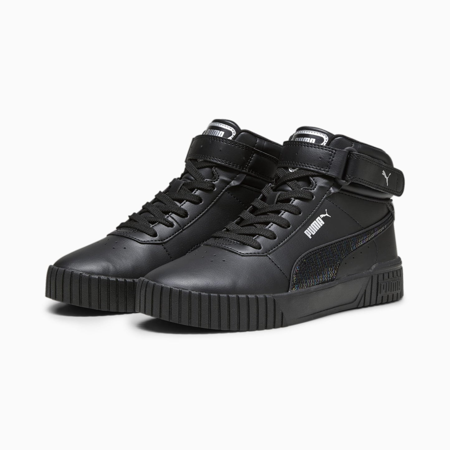 Sneakers γυναίκες αθλήματα Πούμα Καρίνα 2.0 ΜΕΠ Χειμώνας για μαλακό SoftFoam+ μαύρο φυσίγγιο (393212-02)
