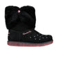 Χειμερινά παπούτσια κορίτσια Skechers Glitzy Glam Cozy Cudlers υψηλής ζεστά παπούτσια με eco-samsh φωτίζεται μόνο μαύρο (314851L-BLK)
