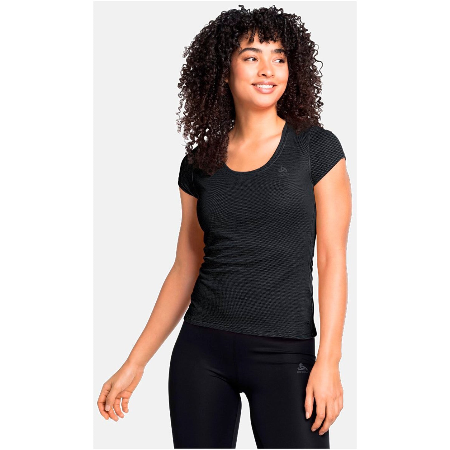 Κοντομάνικο T-shirt Odlo ACTIVE F-DRyIGHT αθλητική ενδυμασία γρήγορης στεγνώματος μαύρο (141161/15000)