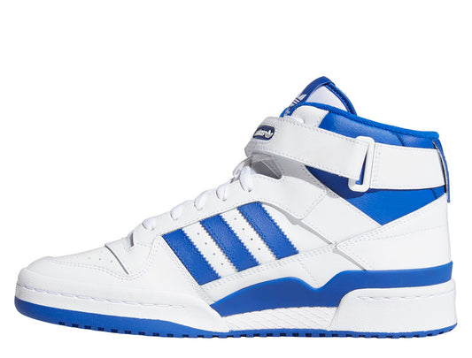 Buty sportowe męskie adidas Forum Mid skórzane sneakersy na co dzień biało-niebieskie (FY4976)