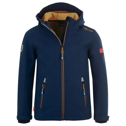 Παιδικό μπουφάν Softshell TrollKkds Παιδικό Jacket Trollfjord με ναυτικό καπό (161-146)