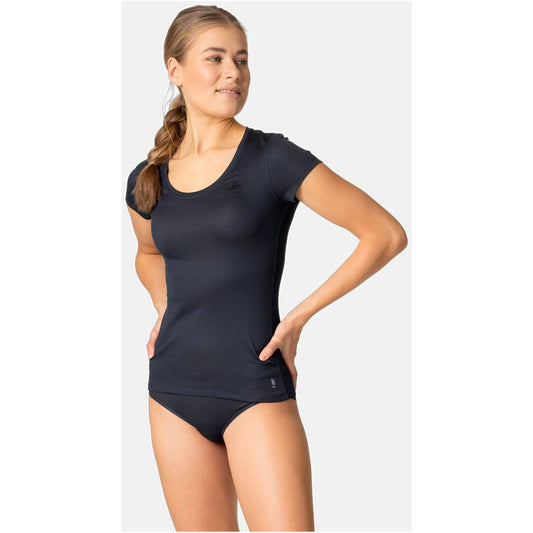 γυναικείο αθλητικό T-shirt Odlo Active F-Dry Light S/S T-shirt μαύρο (141161/20731)