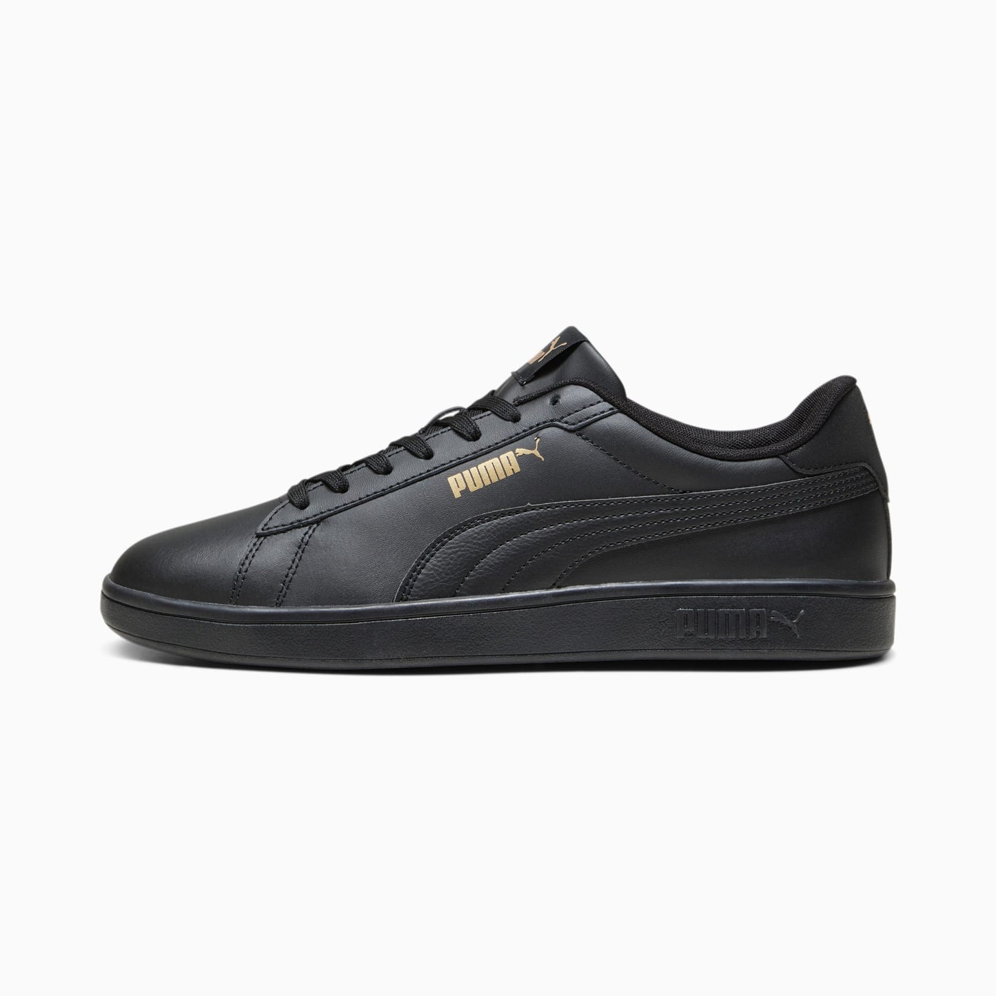 Γυναικεία αθλητικά παπούτσια Puma Smash 3.0 L Black Gold Pu softsoam+ μαύρο (390987-10)