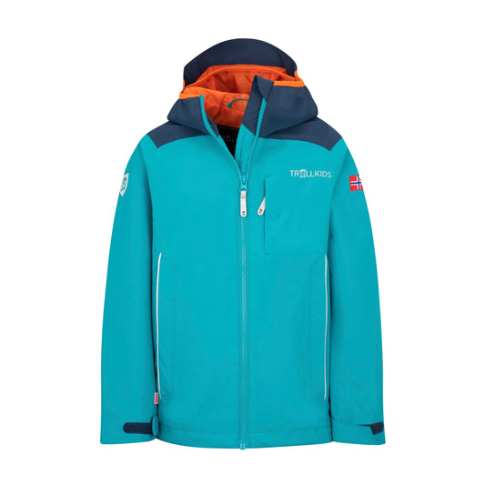 Παιδικό μπουφάν βροχής Trollkids Kids Bergen Jacket εξωτερικό μπλε (610-191)