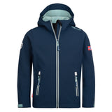 Παιδικό μπουφάν Softshell για αγόρια/κορίτσια Trollkids Kids Trollfjord Jacket Navy/aqua (161-132)