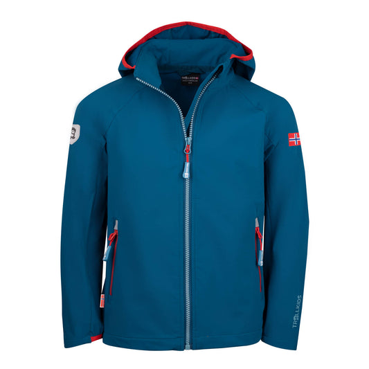 Παιδικό μπουφάν βροχής Trollkids Kvalvika Jacket softshell εξωτερικό μπλε (328-151)