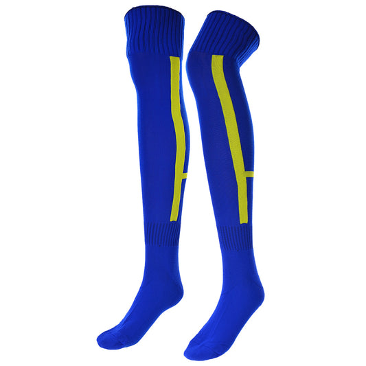 Iskierka Junior 38-41 μπλε και κίτρινες ποδοσφαιρικές κάλτσες