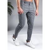 Chino Παντελόνι OEM Comfy 60058 Γκρί Ριγέ slim fit