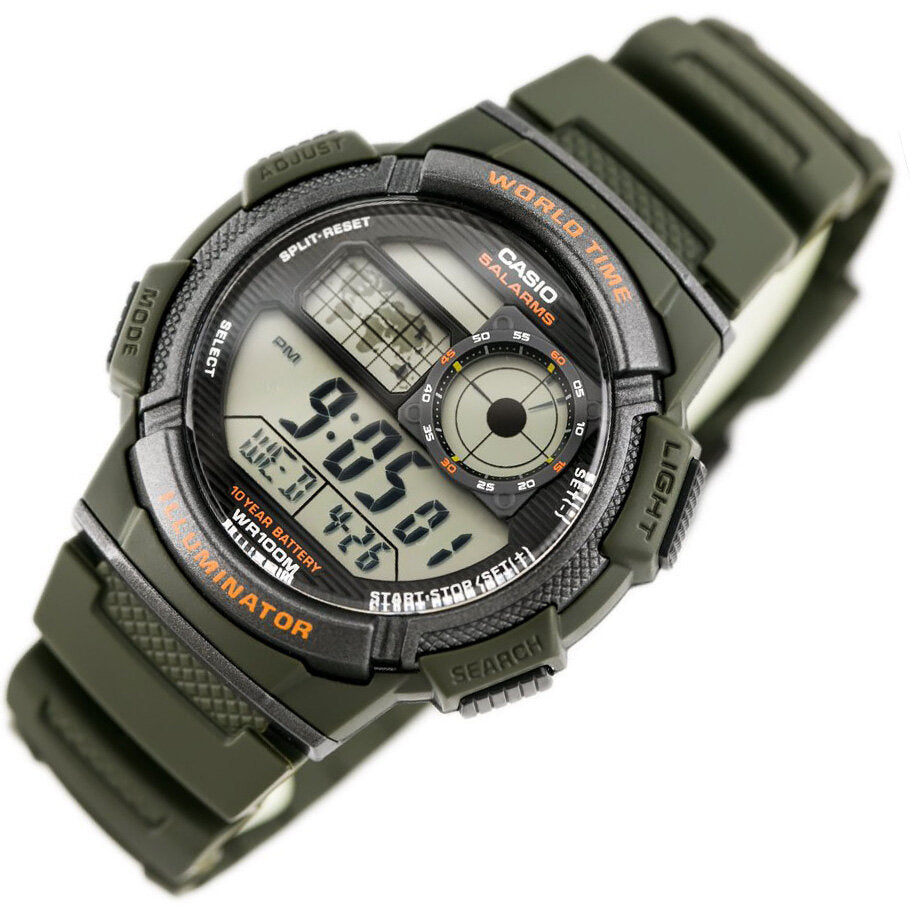 ΑΝΔΡΙΚΟ ΡΟΛΟΙ CASIO AE-1000W 3AVDF (zd073b) - ΠΑΓΚΟΣΜΙΑ ΩΡΑ + ΚΟΥΤΙ
