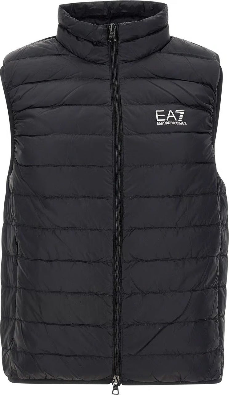 Ανδρικό φουσκωτό γιλέκο EA7 Emporio Armani θερμαινόμενο μαύρο χειροπέδες (8NPQ06-PNGPZ-1200)