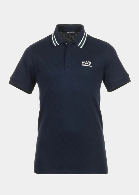 ανδρικό πόλο πουκάμισο EA7 Emporio Armani άθλημα μπλε (6DPF14-PJZSZ-1562)