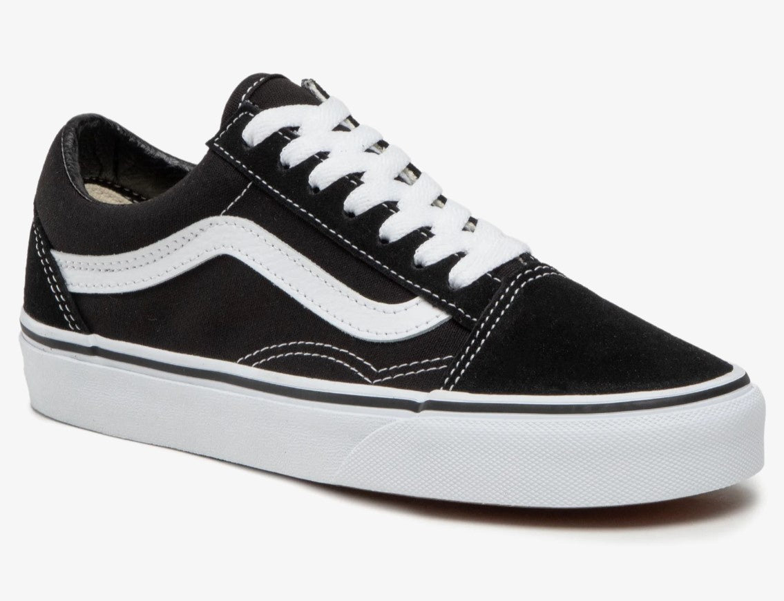 Τένις Τζούνιορ Vans Old Skool σχολείο πίσω στο σχολείο άνδρες / γυναίκες μαύρο και άσπρο (VN000D3HY28)