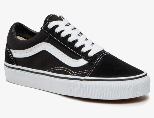 Τένις Τζούνιορ Vans Old Skool σχολείο πίσω στο σχολείο άνδρες / γυναίκες μαύρο και άσπρο (VN000D3HY28)