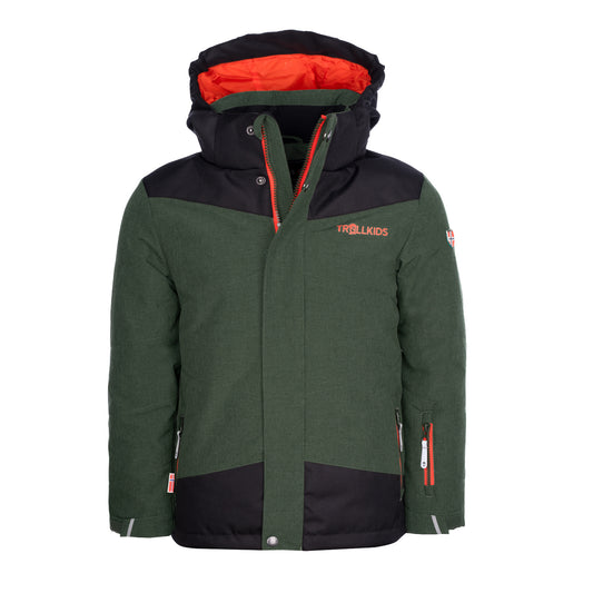 Παιδικό χειμωνιάτικο μπουφάν Trollkids Kids Norefjell Jacket αδιάβροχο πράσινο (132-322)
