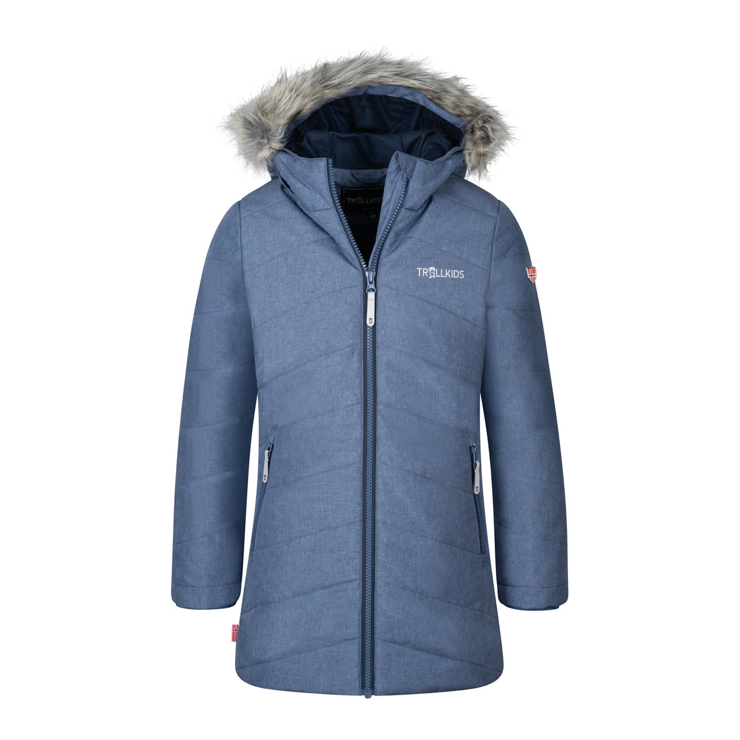 Χειμερινό μπουφάν Τρολλάκια Κορίτσια Lifjell Jacket αδιάβροχο ζεστό κορίτσι μπλε (133-184)