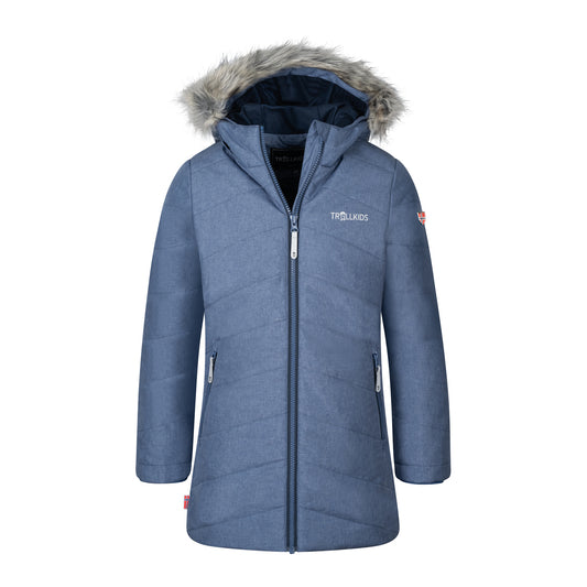 Χειμερινό μπουφάν Τρολλάκια Κορίτσια Lifjell Jacket αδιάβροχο ζεστό κορίτσι μπλε (133-184)