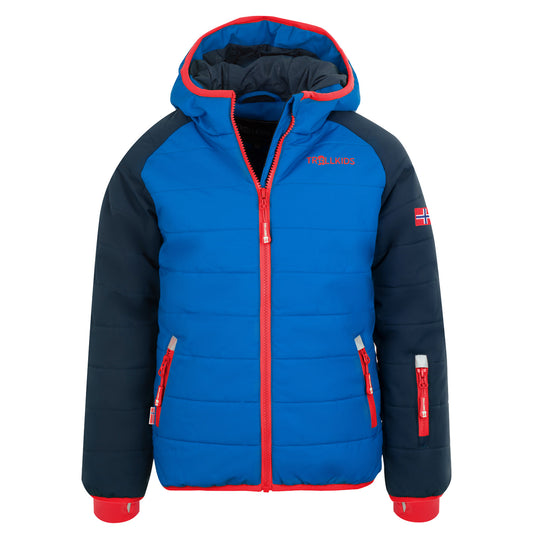 Παιδικό χειμερινό μπουφάν Trolkids Kids Hafjell Snow Jacket PRO με αδιάβροχη κουκούλα μπλε (514-117)