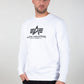 Ανδρική μπλούζα Alpha Industries Basic Sweater unσφραγισμένο αθλητικό λευκό λογότυπο (178302-09)