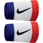 Βραχιόλια Nike φαρδιά Swoosh μπλε-λευκό-κόκκινο 2 τεμ..N0001586620