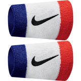 Βραχιόλια Nike φαρδιά Swoosh μπλε-λευκό-κόκκινο 2 τεμ..N0001586620