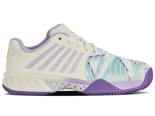 Γυναικεία αθλητικά παπούτσια K-Swiss Express Light 3 Padel sneakers λευκό / βιολετί (98900-182-M)