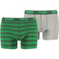 Ανδρικό μποξεράκι Puma Stripe 1515 Boxer 2P πράσινο γκρι 591015001 327
