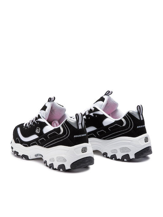 Skechers D'lites Biggest Fan Γυναικεία Chunky Sneakers Μαύρα 11930-BKW