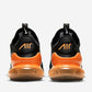 Nike Air Max 270 Ανδρικά Sneakers Black / Total Orange / Metallic Silver DC1938-001