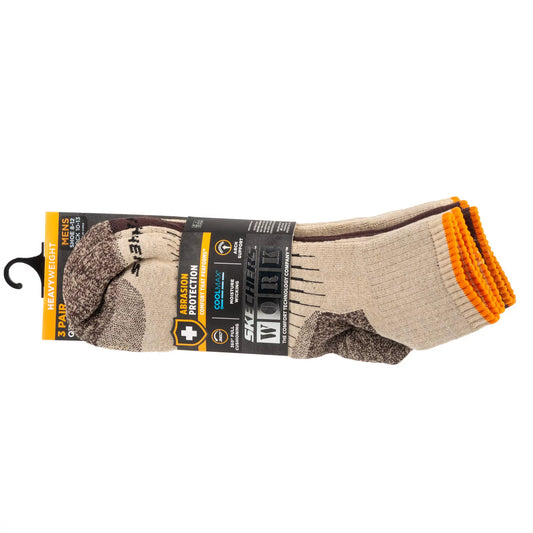 Skechers 3pk Ανδρικές κάλτσες εργασίας Qtr S115423-SAND