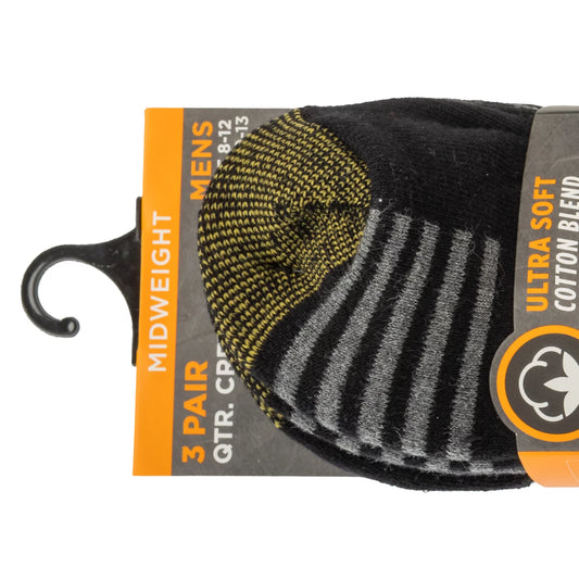 Skechers 3pk Terry Train Work Socks S102684-BLK