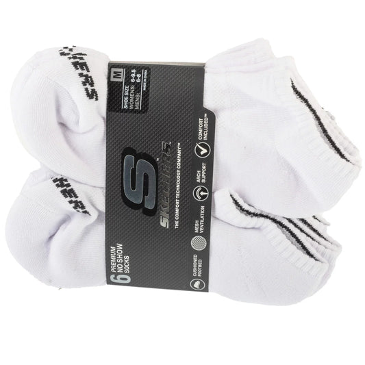 Skechers 6pk Core Lowcut Md Socks S118209-WHT
