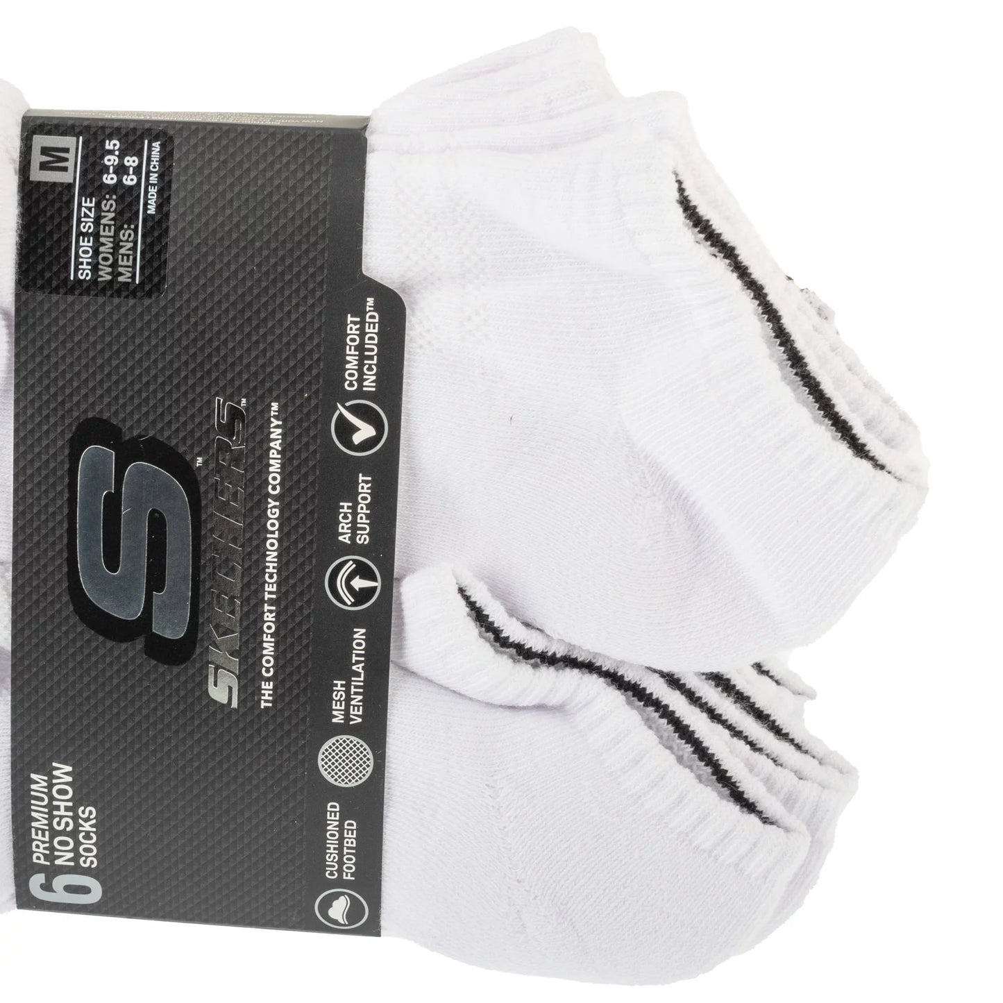 Skechers 6pk Core Lowcut Md Socks S118209-WHT