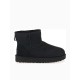 Ugg Australia Classic Mini II Suede Γυναικεία Μποτάκια με Γούνα Μαύρα  001016222-BLK