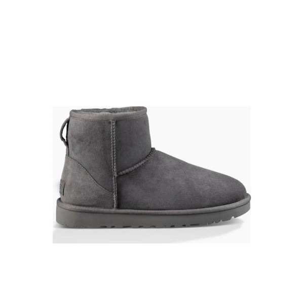 Ugg Australia Classic Mini II Suede Γυναικεία Μποτάκια με Γούνα Γκρι 1016222-GREY