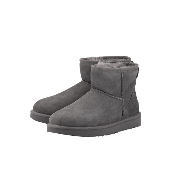 Ugg Australia Classic Mini II Suede Γυναικεία Μποτάκια με Γούνα Γκρι 1016222-GREY