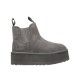 Ugg Australia Δερμάτινα Γυναικεία Chelsea Μποτάκια Γκρι 1134526-GREY