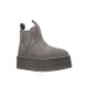 Ugg Australia Δερμάτινα Γυναικεία Chelsea Μποτάκια Γκρι 1134526-GREY