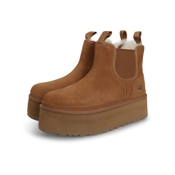 Ugg Neumel Platform   Suede Γυναικεία Chelsea Μποτάκια Ταμπά 1134526-CHE