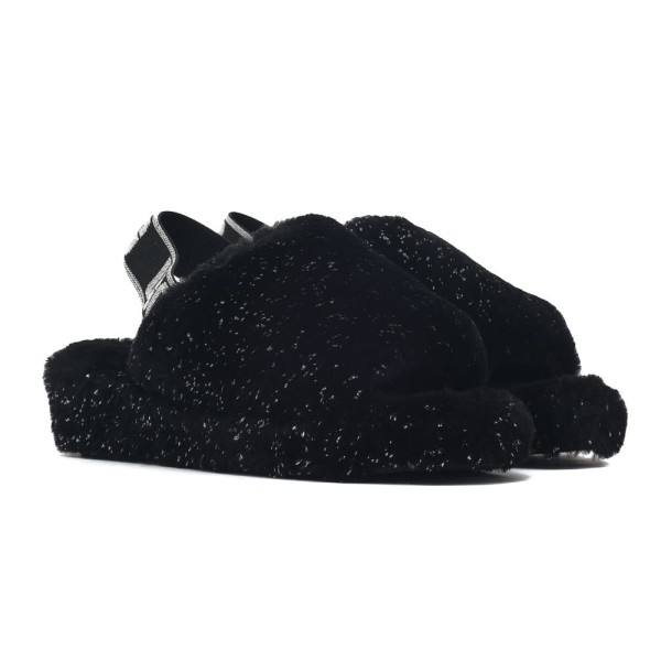 UGG FLUFF YEAH MET.SPARKLE BLACK W 1125232-BLK