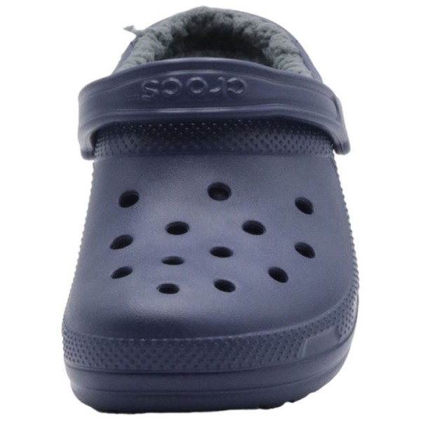 Crocs Classic Fuzz Lined Κλειστές Χειμερινές Ανδρικές Παντόφλες με Γούνα Μπλε 203591-459