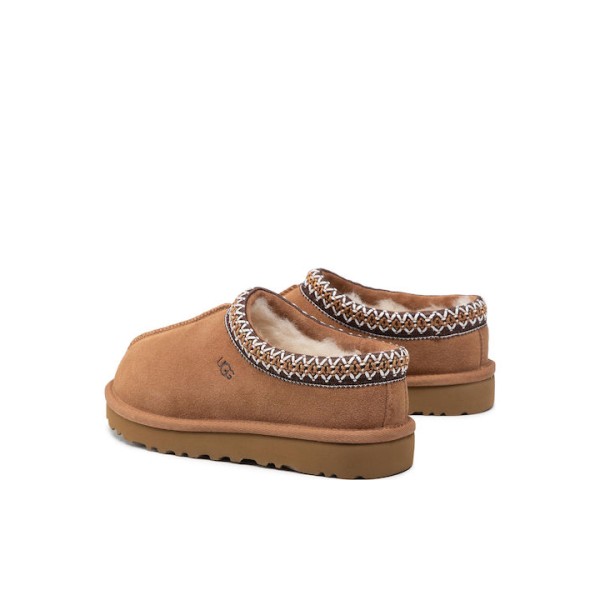 Ugg Australia Tasman 5955 Δερμάτινες Χειμερινές Γυναικείες Παντόφλες Chestnut 5955-CHE