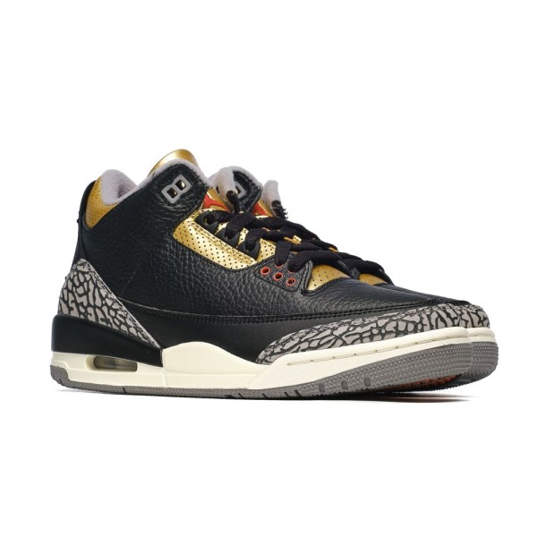 Nike Air Jordan 3 Retro Black Cement Gold