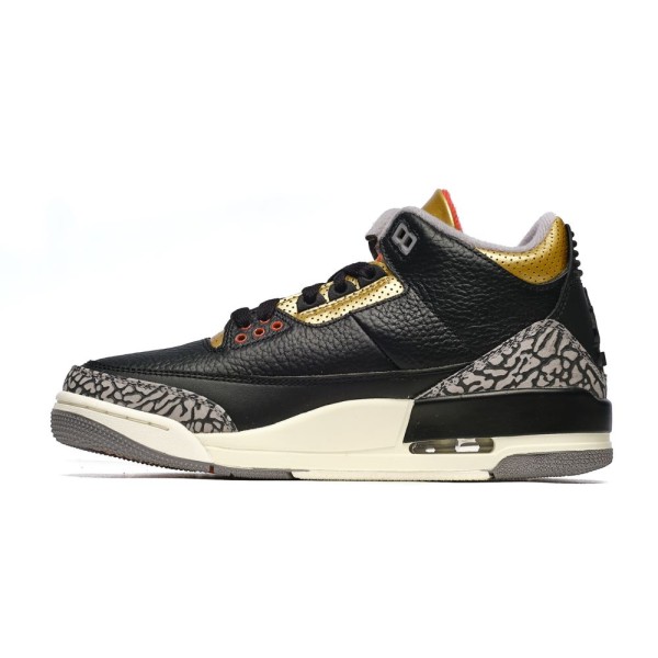 Nike Air Jordan 3 Retro Black Cement Gold