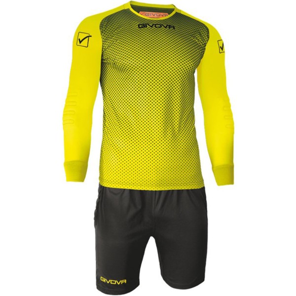 Givova Kit Manchester FLUO yellow and black goalkeeper set KITP008 1910