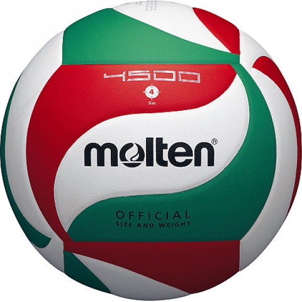 Molten volleyball V4M4500 white, red and green