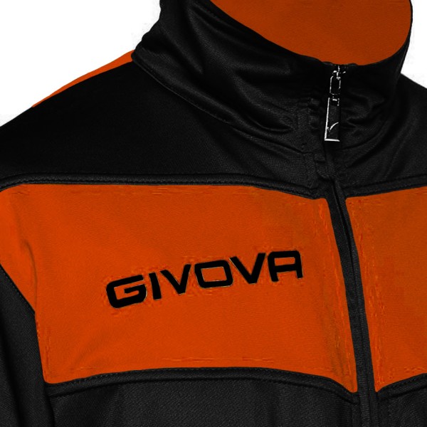 Givova Tuta Visa Fluo black and orange tracksuit TR018F 1028