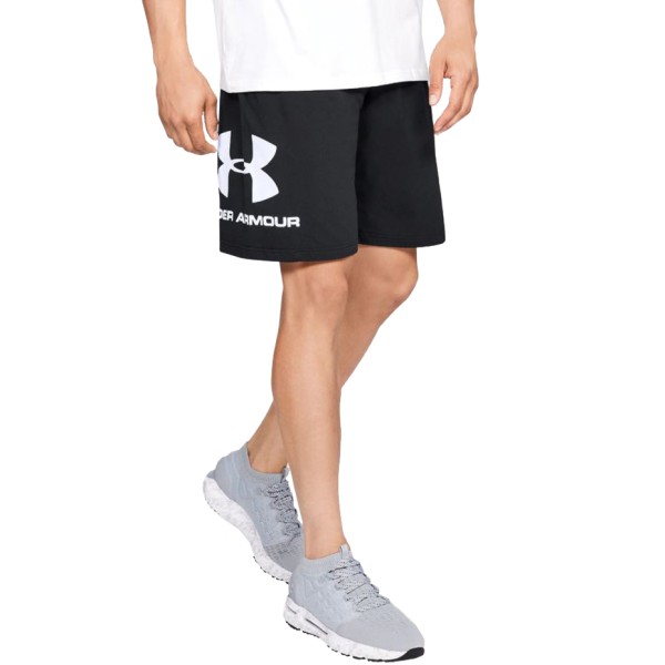 Under Armour men's Sportstyle Cotton Logo shorts black 1329300 001