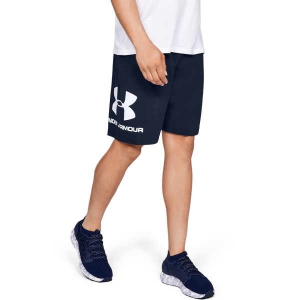 Men's Under Armour Sportstyle Cotton Logo shorts navy blue 1329300 408
